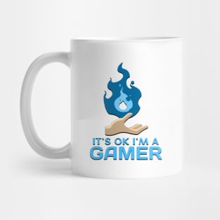 Its Ok Im A Gamer Blue Mug